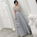 Grey bridesmaid dress - WOMONA.COM