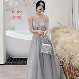 Grey bridesmaid dress - WOMONA.COM