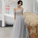 Grey bridesmaid dress - WOMONA.COM