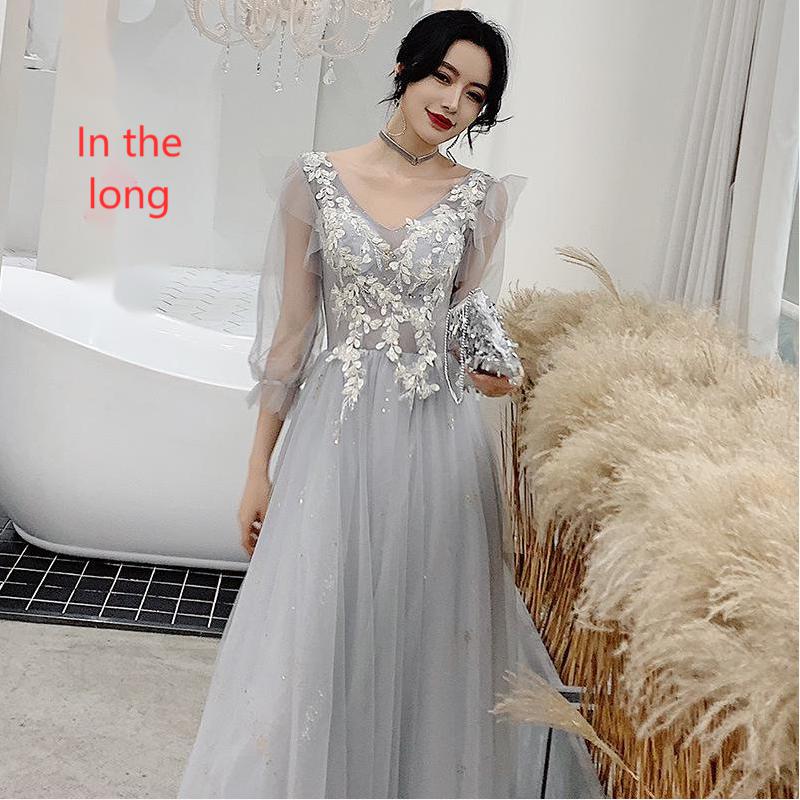 Grey bridesmaid dress - WOMONA.COM