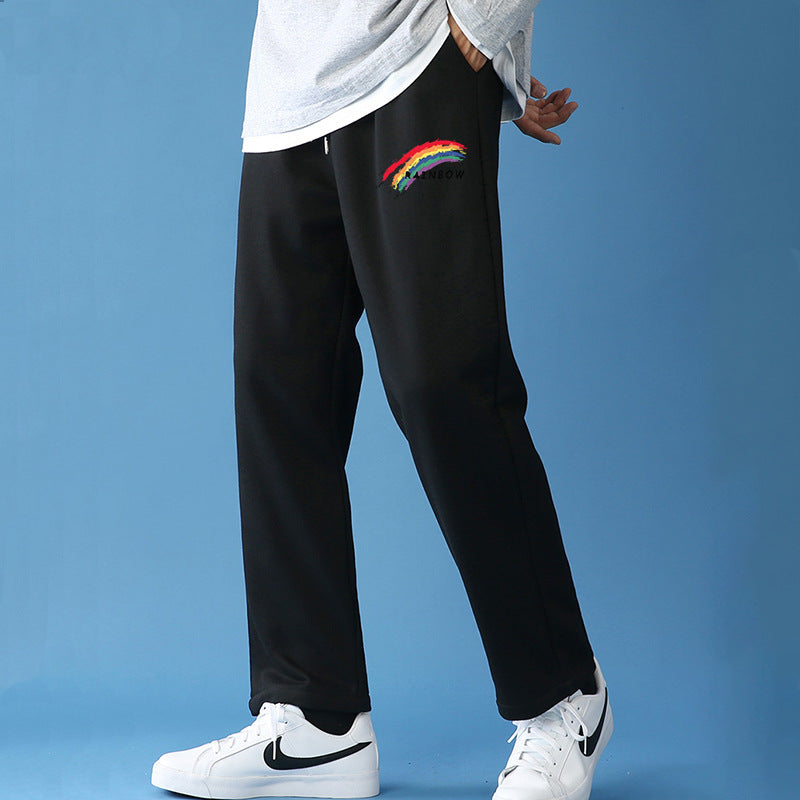 Casual Wide-leg Loose-fitting Straight-leg Sweatpants - WOMONA.COM