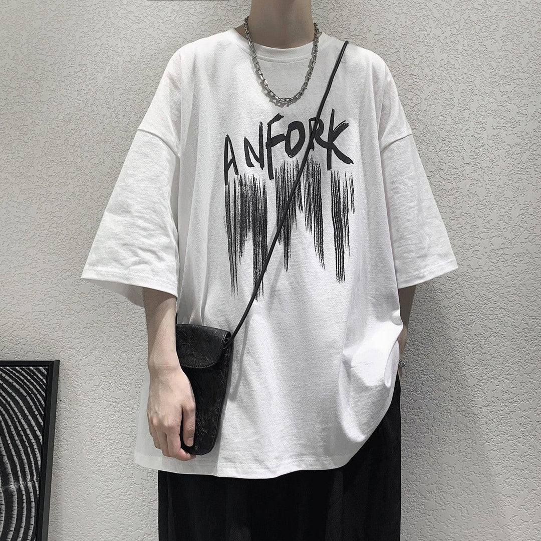 Summer Letter Printing T-shirt Men - WOMONA.COM