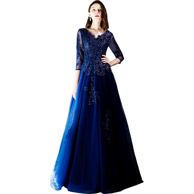 Royal blue dress - WOMONA.COM