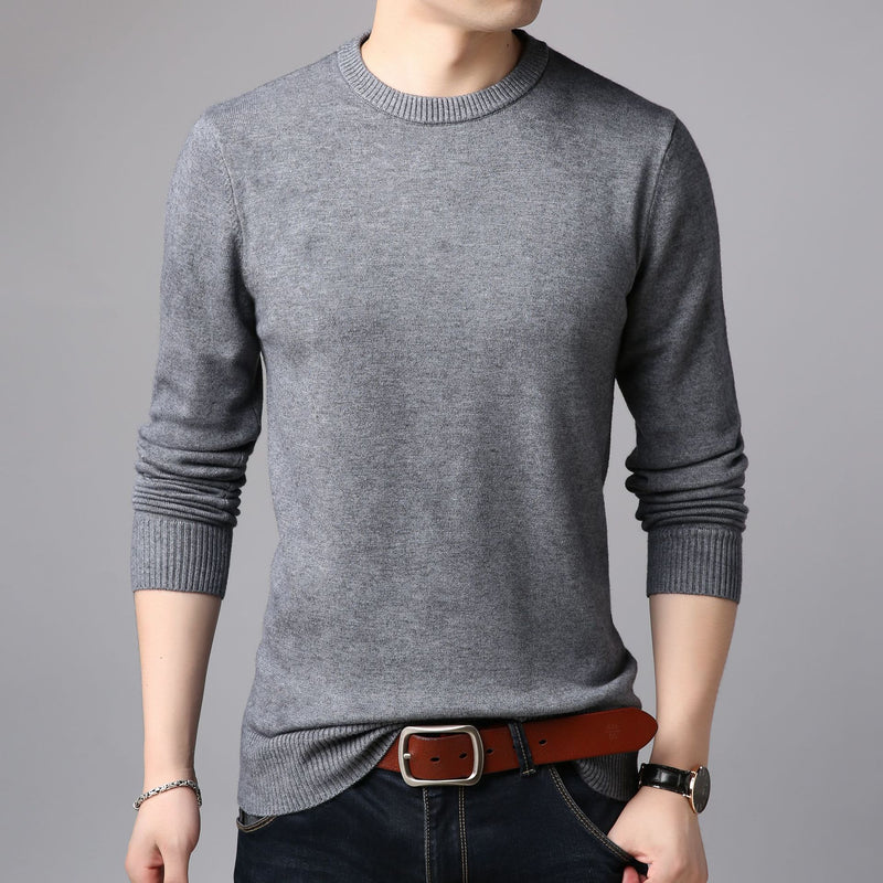 Round Neck Sweater Men - WOMONA.COM