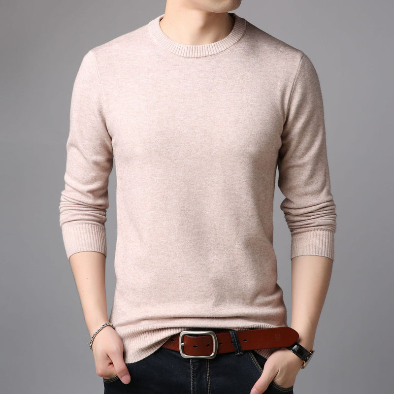 Round Neck Sweater Men - WOMONA.COM