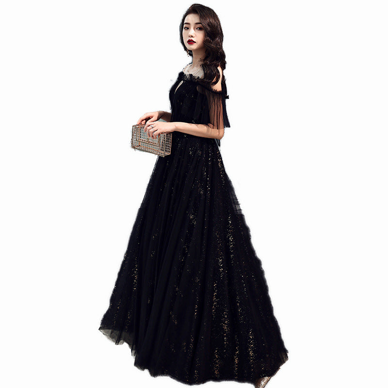 Black Long Evening Dress - WOMONA.COM
