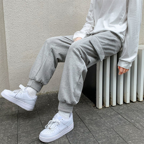 Men's Workwear Multi-Pocket Sweatpants - WOMONA.COM