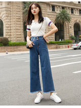 High-Waisted Straight-Leg Jeans - WOMONA.COM