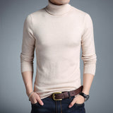 Fashion Slim High Neck Men's Sweater - WOMONA.COM