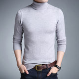 Fashion Slim High Neck Men's Sweater - WOMONA.COM