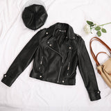 Slim Leather Jacket - WOMONA.COM