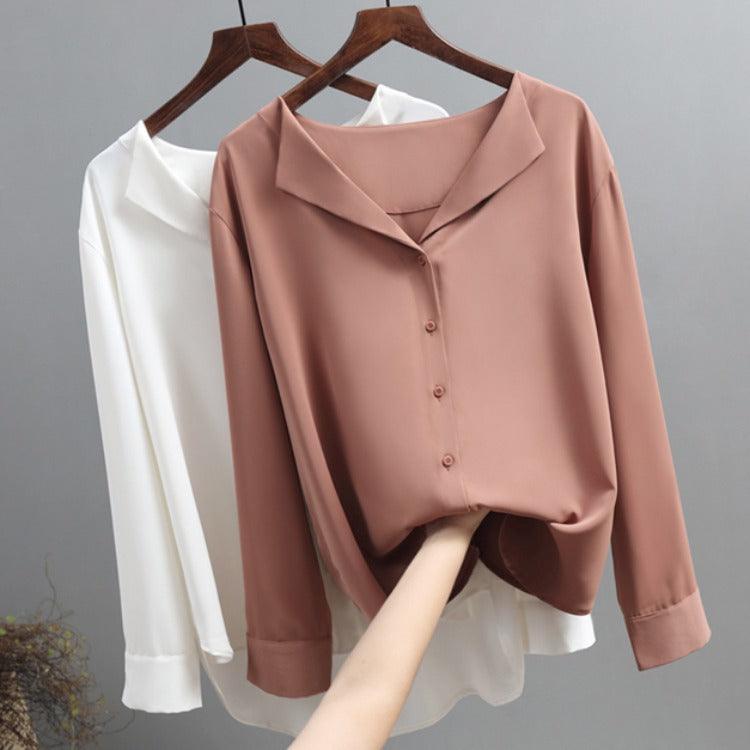 Lazy French Chiffon Shirt - WOMONA.COM