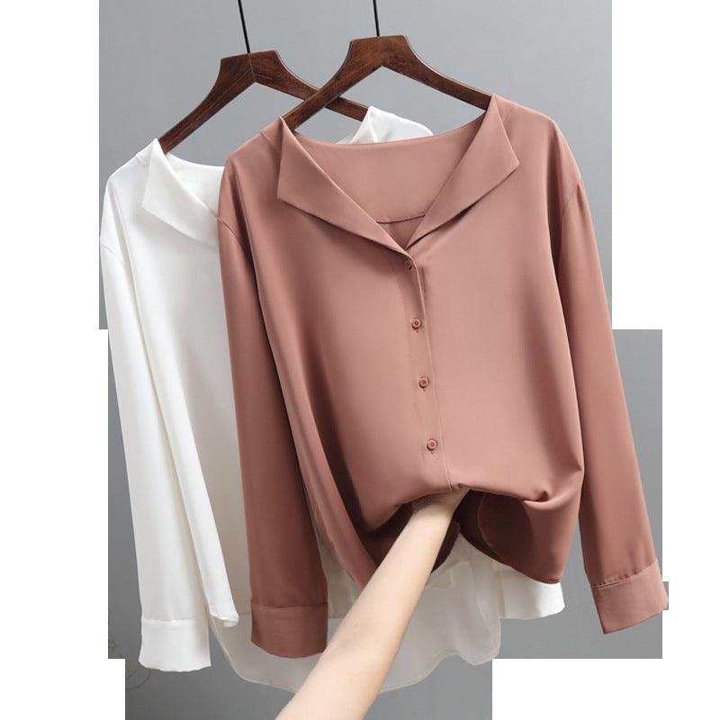 Lazy French Chiffon Shirt - WOMONA.COM