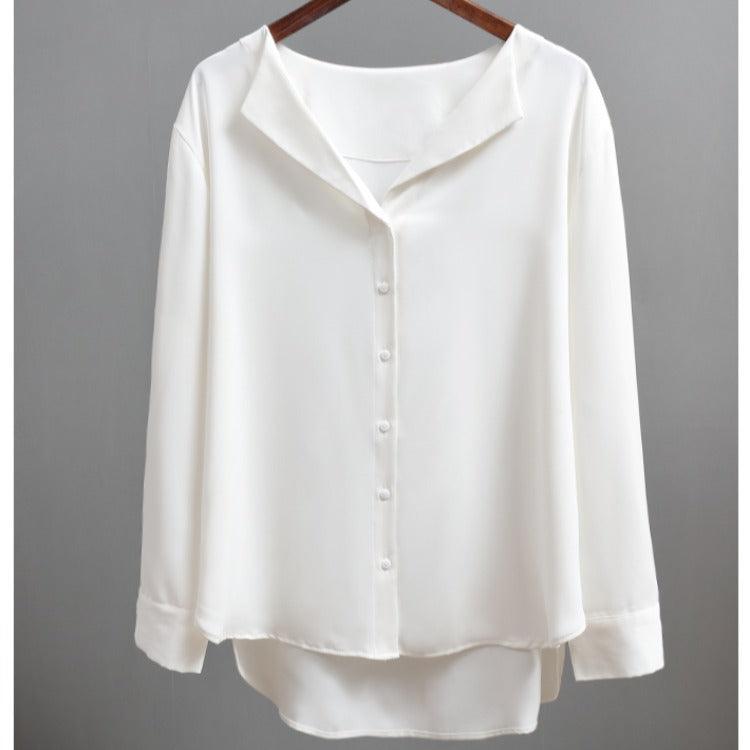 Lazy French Chiffon Shirt - WOMONA.COM