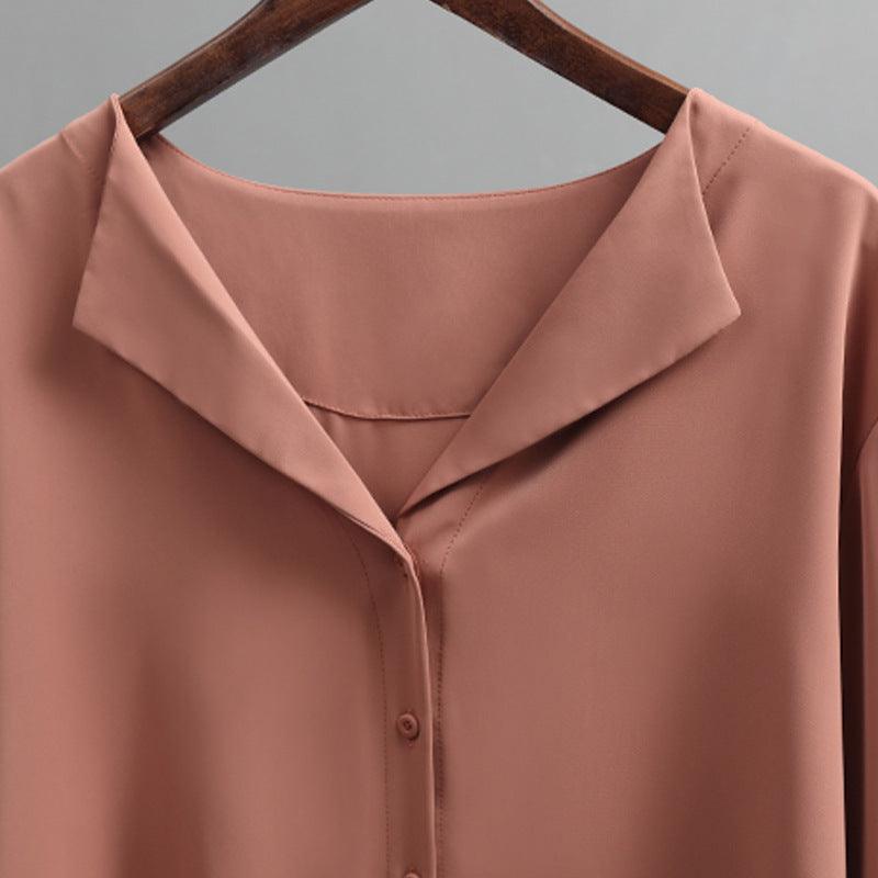Lazy French Chiffon Shirt - WOMONA.COM