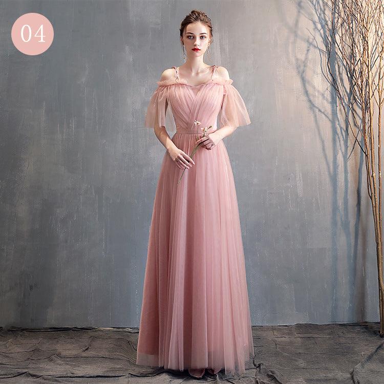 Simple Pink Evening Dress - WOMONA.COM
