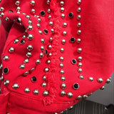 Willow Studded Diamond Female Jacket - WOMONA.COM