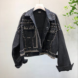 Willow Studded Diamond Female Jacket - WOMONA.COM