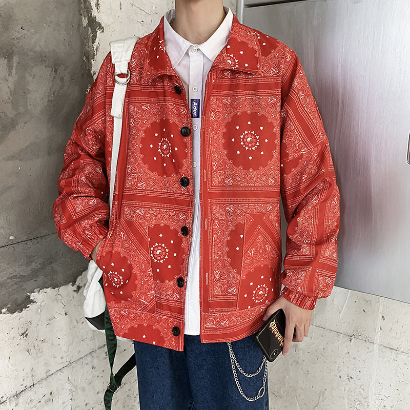 Printed Thin Jacket Men's - WOMONA.COM