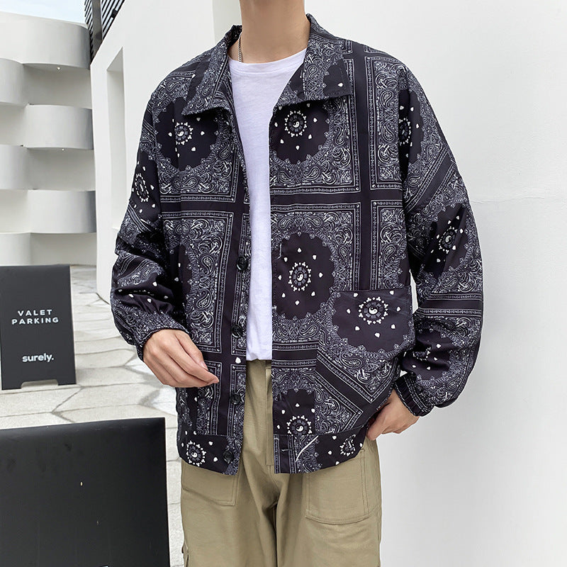 Printed Thin Jacket Men's - WOMONA.COM