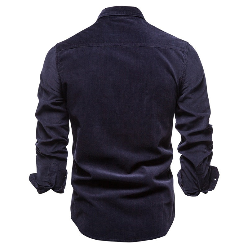 Longsleeve Blue Shirts For Men - WOMONA.COM