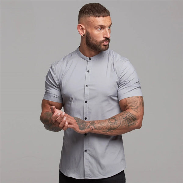 Short Sleeved Cardigan T Shirt Men - WOMONA.COM