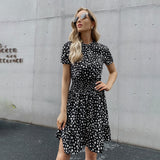 Nightclub Polka Dot Bag Hip Dress - WOMONA.COM