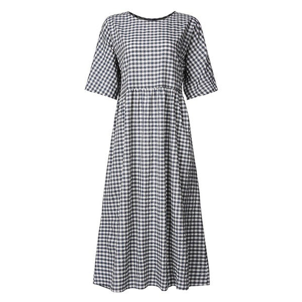 Printed Mid-Length Dress - WOMONA.COM