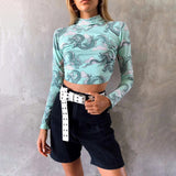 Fashion Printed Short T shirt Women - WOMONA.COM