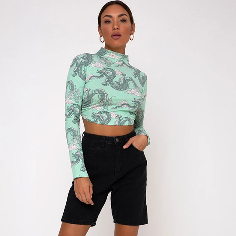 Fashion Printed Short T shirt Women - WOMONA.COM