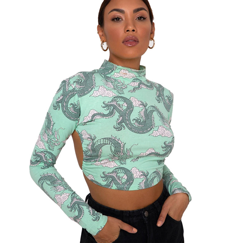 Fashion Printed Short T shirt Women - WOMONA.COM