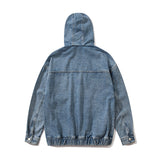 Multi-pocket Hooded BF Denim Jacket - WOMONA.COM