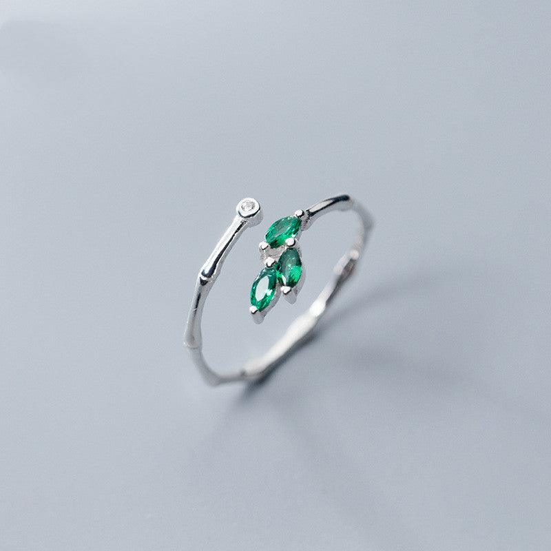 Leaf Diamond Open Hand Jewelry - WOMONA.COM