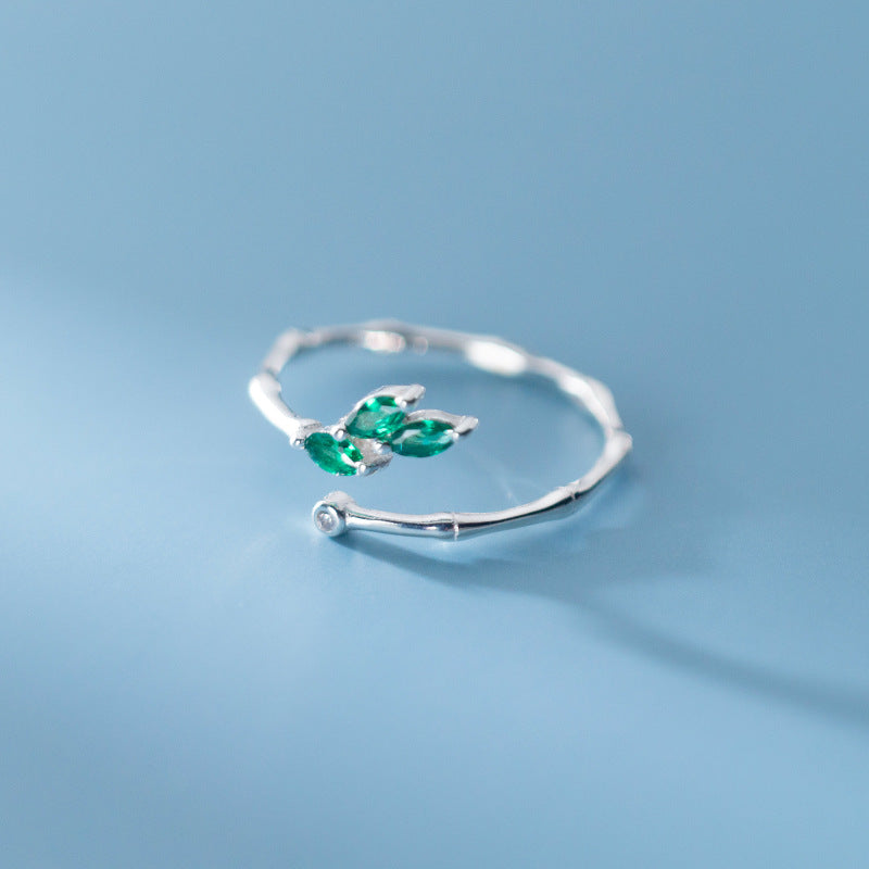 Leaf Diamond Open Hand Jewelry - WOMONA.COM
