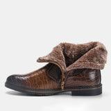 Warm Leather Boot High Shoes - WOMONA.COM