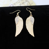 Diamond Angel Wings Earrings - WOMONA.COM