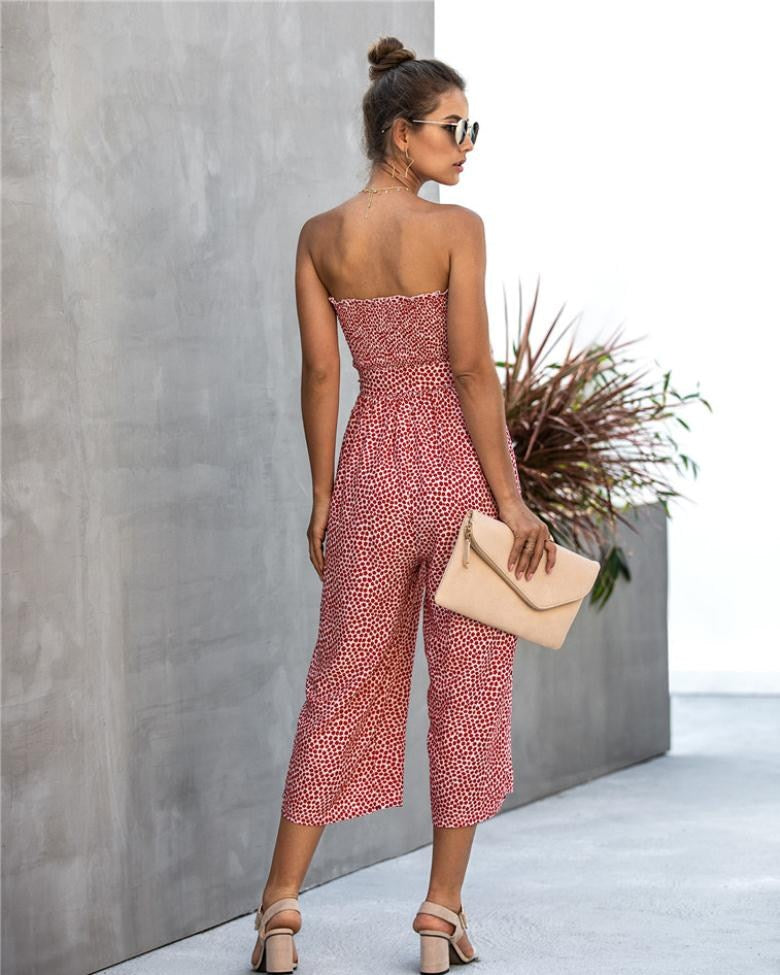 Printed Romper Women Jumpsuit - WOMONA.COM