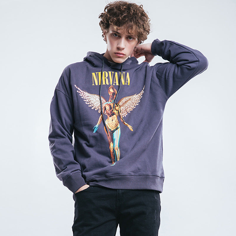 Nirvana Band Angel Sweatshirt Hoodie - WOMONA.COM