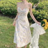 Wind Floral Sling Dress - WOMONA.COM