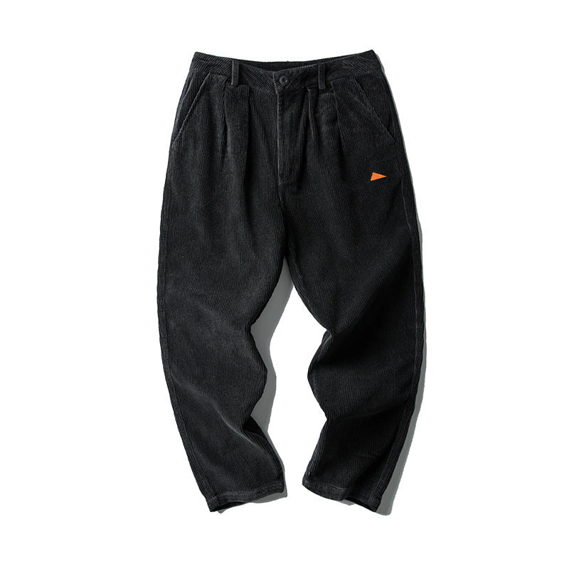 Japanese Retro Corduroy Feet Pants Men's Trousers - WOMONA.COM