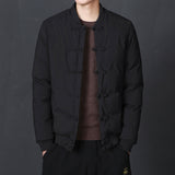 Chinese Style Cotton-Padded Jacket in Tang Suit For Men - WOMONA.COM