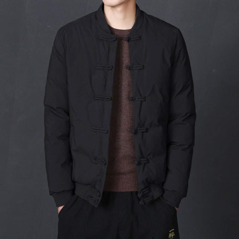 Chinese Style Cotton-Padded Jacket in Tang Suit For Men - WOMONA.COM