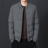 Chinese Style Cotton-Padded Jacket in Tang Suit For Men - WOMONA.COM