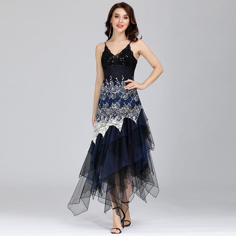 Tunic Women Party Dresses Shiny Rhinestones Sundress - WOMONA.COM