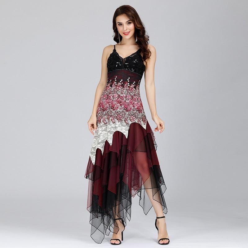 Tunic Women Party Dresses Shiny Rhinestones Sundress - WOMONA.COM