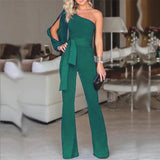 One-Shoulder Jumpsuit - WOMONA.COM