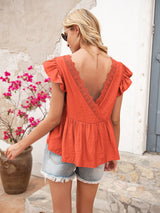 Summer Round Neck Short Sleeve Top Women - WOMONA.COM