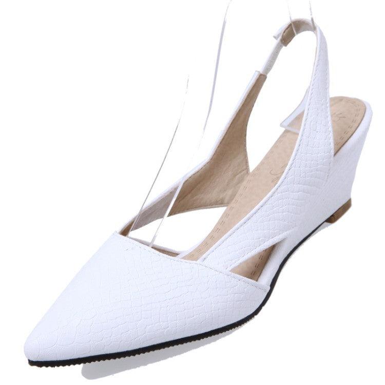 Mid-Heel Patent Leather Sandals - WOMONA.COM