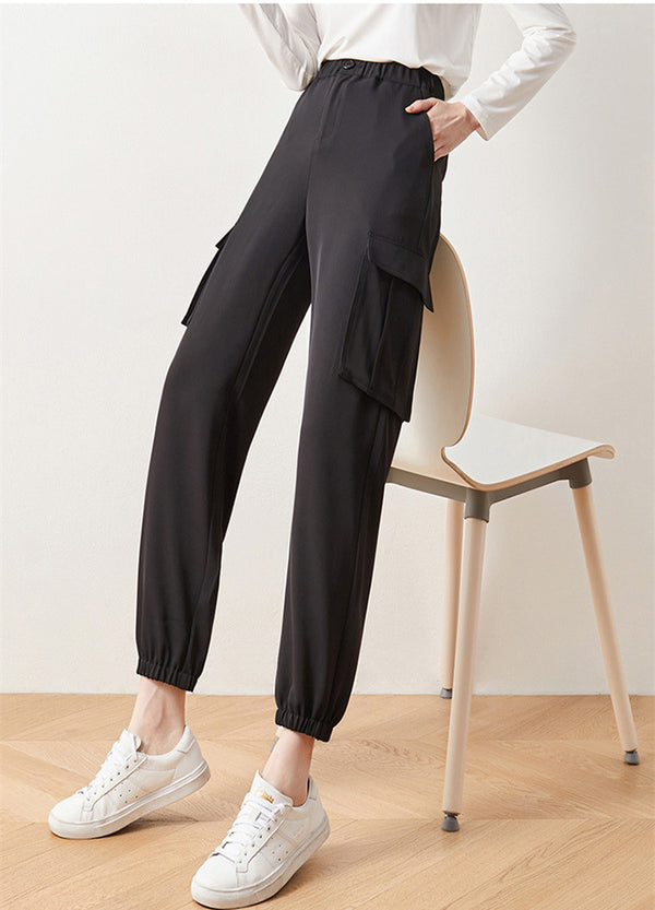 Cropped Trousers Casual Pants - WOMONA.COM