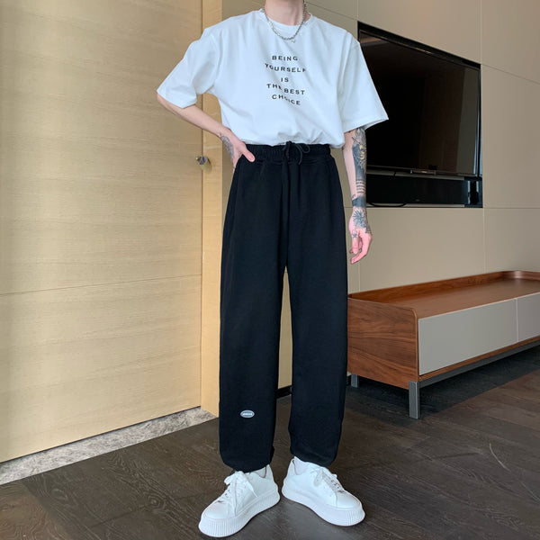 Straight Wide Mopping Pants - WOMONA.COM